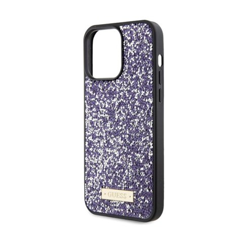 Guess Rhinestone Metal Logo - Etui iPhone 15 Pro (różowy) Guess Rhinestone Metal Logo - Etui iPhone 15 Pro (różowy)
