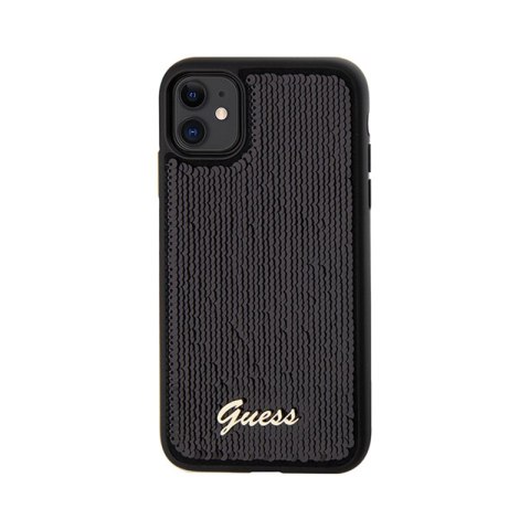 Guess Sequin Script Metal - Etui iPhone 11 (czarny) Guess Sequin Script Metal - Etui iPhone 11 (czarny)