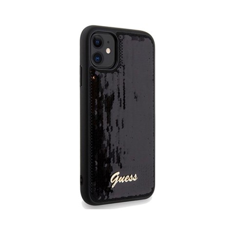 Guess Sequin Script Metal - Etui iPhone 11 (czarny) Guess Sequin Script Metal - Etui iPhone 11 (czarny)