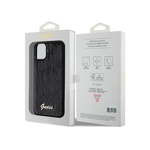 Guess Sequin Script Metal - Etui iPhone 11 (czarny) Guess Sequin Script Metal - Etui iPhone 11 (czarny)