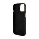 Guess Silicone Script Metal Logo & Frame - Etui iPhone 15 (czarny)
