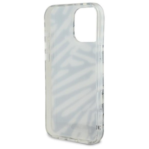 Karl Lagerfeld IML Zebra Pattern & Cord - Etui iPhone 16 Pro Max (czarny) Karl Lagerfeld IML Zebra Pattern & Cord - Etui iPhone 16 Pro Max (czarny)