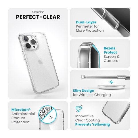 Speck Presidio Perfect-Clear - Etui iPhone 15 Pro Max (Clear) Speck Presidio Perfect-Clear - Etui iPhone 15 Pro Max (Clear)