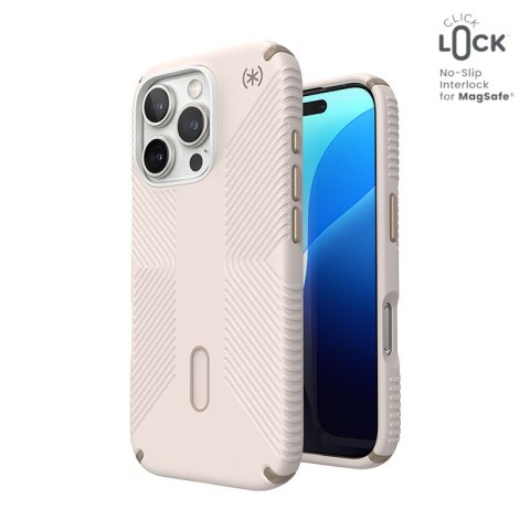 Speck Presidio2 Grip ClickLock & MagSafe - Etui iPhone 16 Pro (Bleached Bone / Heirloom Gold / Hazel Brown) Speck Presidio2 Grip ClickLock & MagSafe - Etui iPhone 16 Pro (Bleached Bone / Heirloom Gold / Hazel Brown)