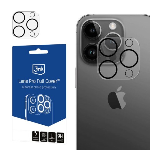 3mk Lens Pro Full Cover - Szkło na obiektyw aparatu iPhone 15 Pro / 15 Pro Max 3mk Lens Pro Full Cover - Szkło na obiektyw aparatu iPhone 15 Pro / 15 Pro Max