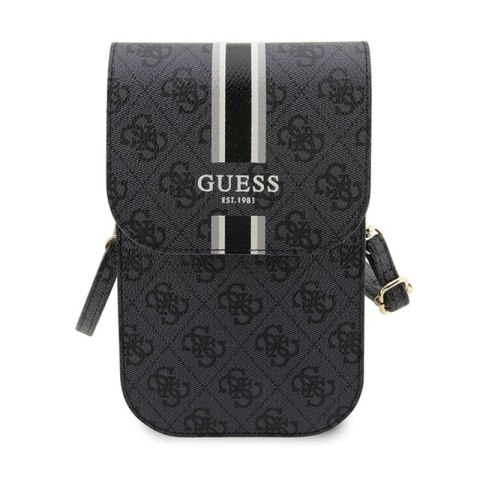 Guess 4G Stripes - Torebka crossbody na telefon (czarny) Guess 4G Stripes - Torebka crossbody na telefon (czarny)