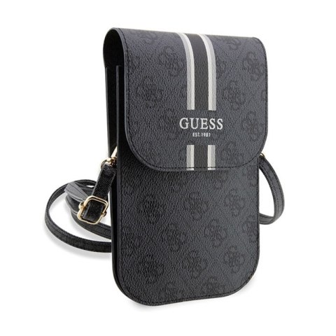 Guess 4G Stripes - Torebka crossbody na telefon (czarny) Guess 4G Stripes - Torebka crossbody na telefon (czarny)