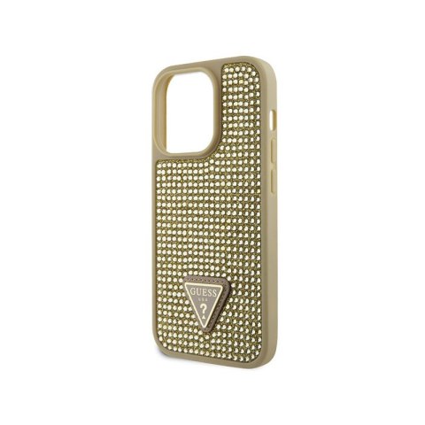 Guess Rhinestone Triangle - Etui iPhone 14 Pro (złoty) Guess Rhinestone Triangle - Etui iPhone 14 Pro (złoty)
