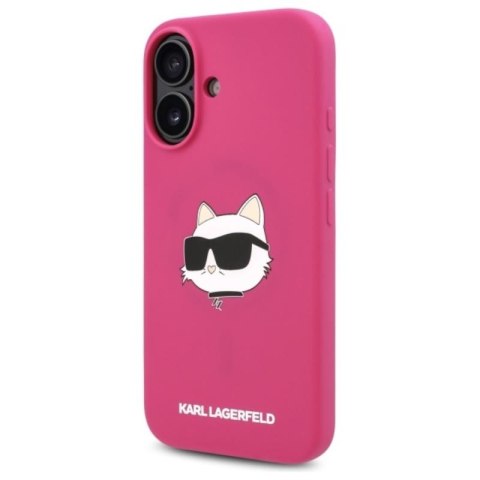 Karl Lagerfeld Silicone Choupette Head Print MagSafe - Etui iPhone 16 (fuksja) Karl Lagerfeld Silicone Choupette Head Print MagSafe - Etui iPhone 16 (fuksja)