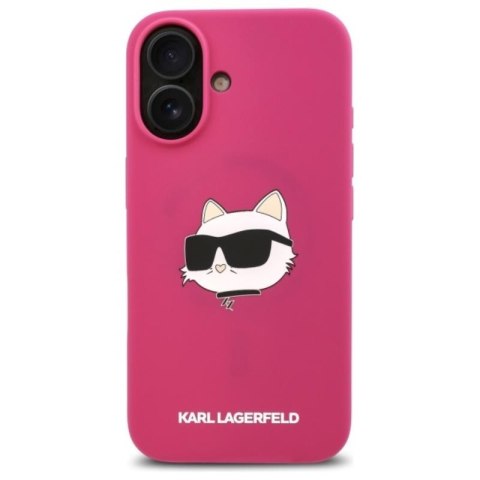 Karl Lagerfeld Silicone Choupette Head Print MagSafe - Etui iPhone 16 (fuksja) Karl Lagerfeld Silicone Choupette Head Print MagSafe - Etui iPhone 16 (fuksja)