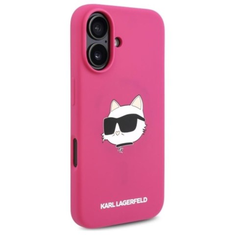 Karl Lagerfeld Silicone Choupette Head Print MagSafe - Etui iPhone 16 (fuksja) Karl Lagerfeld Silicone Choupette Head Print MagSafe - Etui iPhone 16 (fuksja)