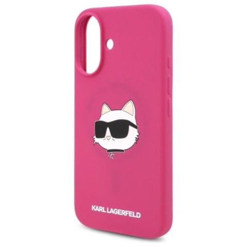 Karl Lagerfeld Silicone Choupette Head Print MagSafe - Etui iPhone 16 (fuksja) Karl Lagerfeld Silicone Choupette Head Print MagSafe - Etui iPhone 16 (fuksja)