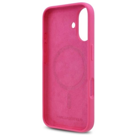 Karl Lagerfeld Silicone Choupette Head Print MagSafe - Etui iPhone 16 (fuksja) Karl Lagerfeld Silicone Choupette Head Print MagSafe - Etui iPhone 16 (fuksja)