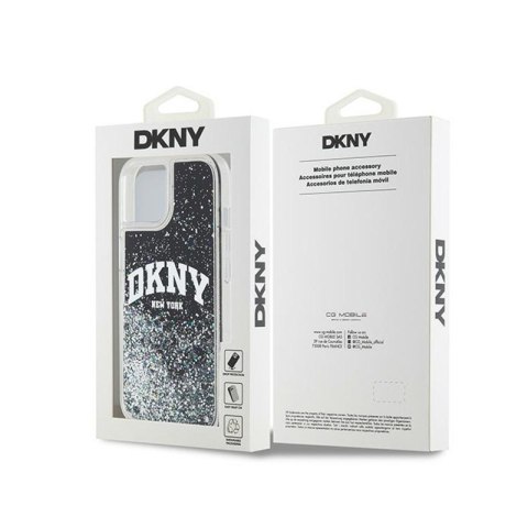 DKNY Liquid Glitter Big Logo - Etui iPhone 15 Plus / 14 Plus (czarny) DKNY Liquid Glitter Big Logo - Etui iPhone 15 Plus / 14 Plus (czarny)