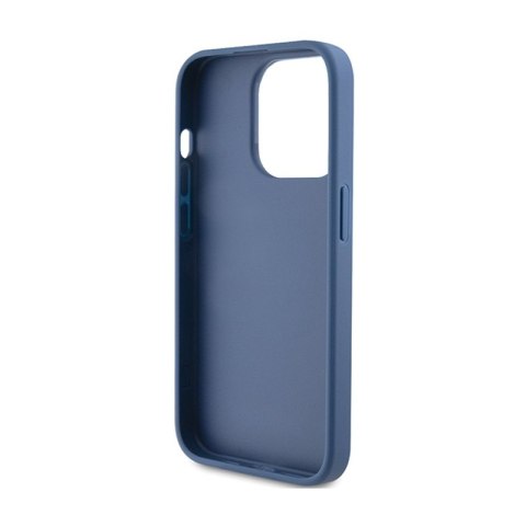 Guess 4G Bottom Stripe Metal Logo Collection - Etui iPhone 15 Pro Max (niebieski) Guess 4G Bottom Stripe Metal Logo Collection - Etui iPhone 15 Pro Max (niebieski)