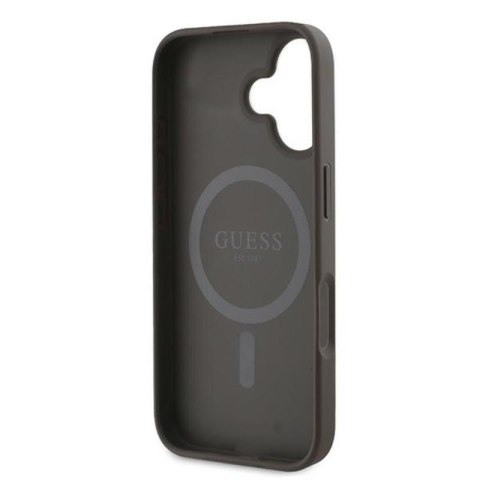 Guess 4G Printed Stripes MagSafe - Etui iPhone 16 Plus (brązowy) Guess 4G Printed Stripes MagSafe - Etui iPhone 16 Plus (brązowy)