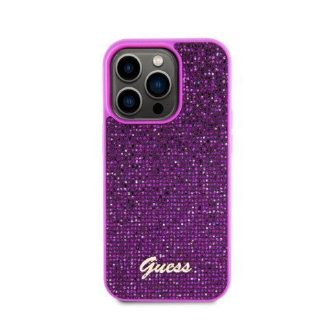 Guess Disco Metal Script - Etui iPhone 15 Pro (fuksja) Guess Disco Metal Script - Etui iPhone 15 Pro (fuksja)