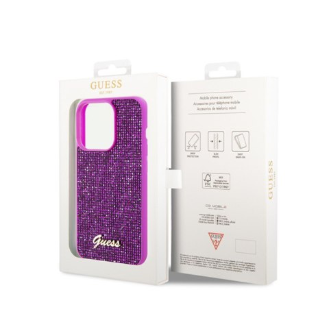 Guess Disco Metal Script - Etui iPhone 15 Pro (fuksja) Guess Disco Metal Script - Etui iPhone 15 Pro (fuksja)
