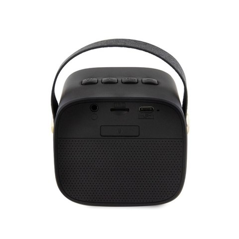 Guess Mini Bluetooth Speaker 4G Leather Script Logo with Strap - Głośnik Bluetooth V5.3 (czarny) Guess Mini Bluetooth Speaker 4G Leather Script Logo with Strap - Głośnik Bluetooth V5.3 (czarny)