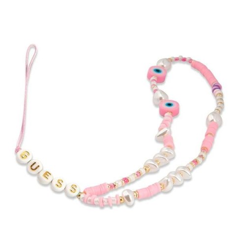 Guess Phone Strap Beads Shell - Zawieszka do telefonu 25 cm (Pink) Guess Phone Strap Beads Shell - Zawieszka do telefonu 25 cm (Pink)