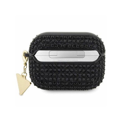 Guess Rhinestone Triangle Charm - Etui AirPods Pro (czarny) Guess Rhinestone Triangle Charm - Etui AirPods Pro (czarny)