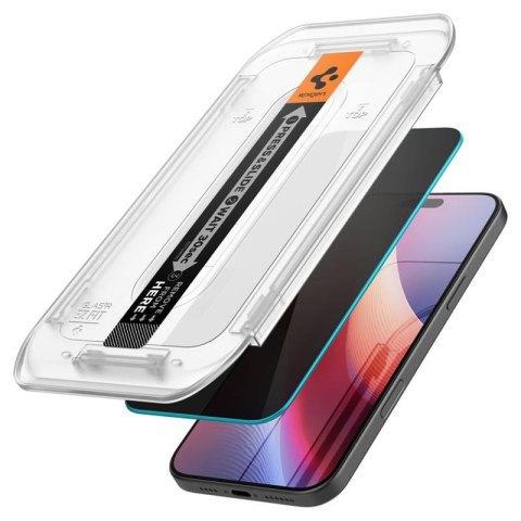 Spigen GLAS.TR EZ FIT Privacy 2-Pack - Szkło hartowane z filtrem prywatyzującym do iPhone 16 Pro 2 szt Spigen GLAS.TR EZ FIT Privacy 2-Pack - Szkło hartowane z filtrem prywatyzującym do iPhone 16 Pro 2 szt