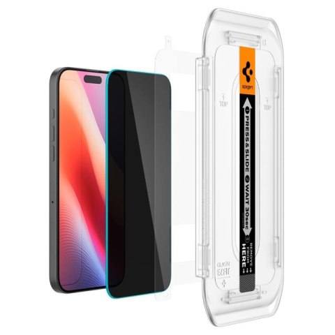 Spigen GLAS.TR EZ FIT Privacy 2-Pack - Szkło hartowane z filtrem prywatyzującym do iPhone 16 Pro 2 szt Spigen GLAS.TR EZ FIT Privacy 2-Pack - Szkło hartowane z filtrem prywatyzującym do iPhone 16 Pro 2 szt