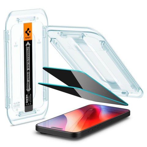Spigen GLAS.TR EZ FIT Privacy 2-Pack - Szkło hartowane z filtrem prywatyzującym do iPhone 16 Pro 2 szt Spigen GLAS.TR EZ FIT Privacy 2-Pack - Szkło hartowane z filtrem prywatyzującym do iPhone 16 Pro 2 szt