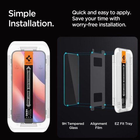Spigen GLAS.TR EZ FIT Privacy 2-Pack - Szkło hartowane z filtrem prywatyzującym do iPhone 16 Pro 2 szt Spigen GLAS.TR EZ FIT Privacy 2-Pack - Szkło hartowane z filtrem prywatyzującym do iPhone 16 Pro 2 szt