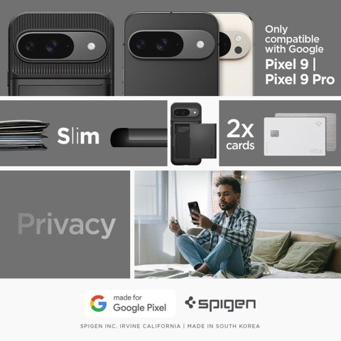 Spigen Slim Armor CS - Etui do Google Pixel 9 / 9 Pro (Czarny) Spigen Slim Armor CS - Etui do Google Pixel 9 / 9 Pro (Czarny)