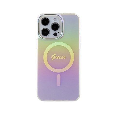 Guess IML Iridescent MagSafe - Etui iPhone 15 Pro Max (różowy) Guess IML Iridescent MagSafe - Etui iPhone 15 Pro Max (różowy)