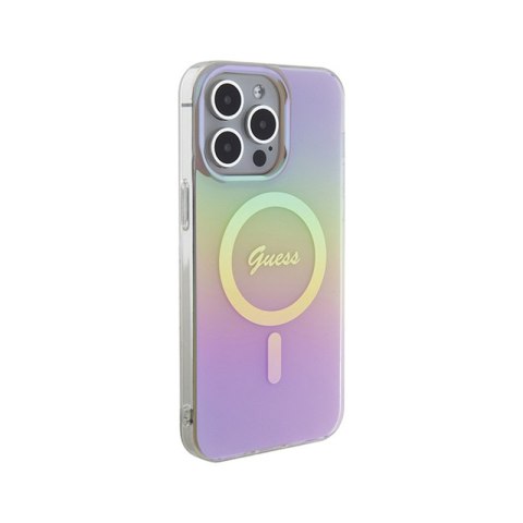 Guess IML Iridescent MagSafe - Etui iPhone 15 Pro Max (różowy) Guess IML Iridescent MagSafe - Etui iPhone 15 Pro Max (różowy)