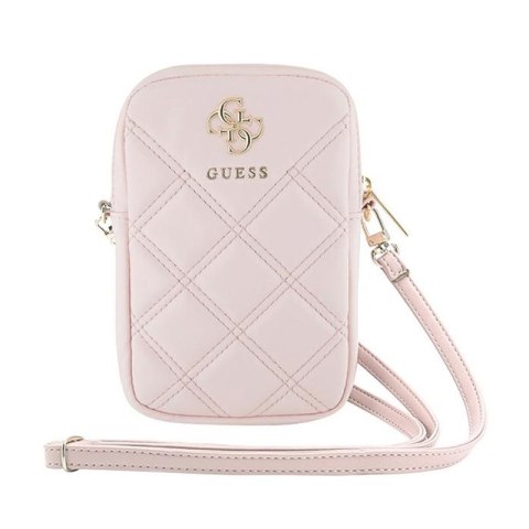 Guess Zip Quilted 4G - Torebka na telefon (różowy) Guess Zip Quilted 4G - Torebka na telefon (różowy)