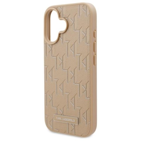 Karl Lagerfeld Hot Stamp MagSafe - Etui iPhone 16 (beżowy) Karl Lagerfeld Hot Stamp MagSafe - Etui iPhone 16 (beżowy)