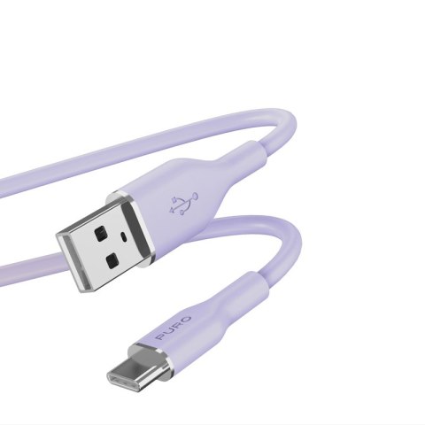 PURO ICON Soft Cable - Kabel USB-A do USB-C 1.5 m (Tech Lavender) PURO ICON Soft Cable - Kabel USB-A do USB-C 1.5 m (Tech Lavender)