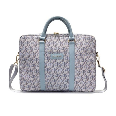 Guess GCube Stripes - Torba na notebooka 16" / 15" (niebieski) Guess GCube Stripes - Torba na notebooka 16" / 15" (niebieski)