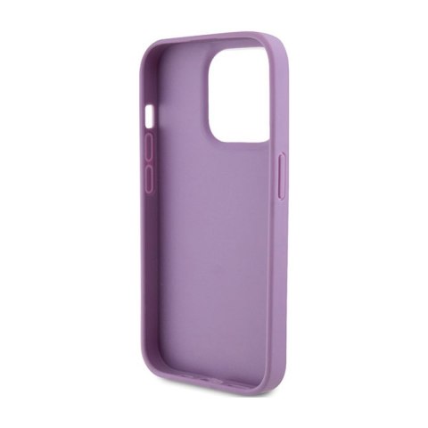 Guess Leather 4G Stamped - Etui iPhone 15 Pro Max (fioletowy) Guess Leather 4G Stamped - Etui iPhone 15 Pro Max (fioletowy)