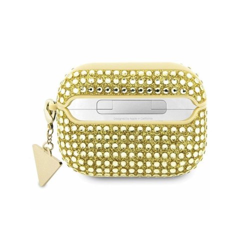 Guess Rhinestone Triangle Charm - Etui AirPods Pro (złoty) Guess Rhinestone Triangle Charm - Etui AirPods Pro (złoty)