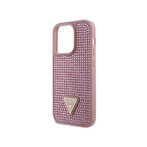 Guess Rhinestone Triangle - Etui iPhone 14 Pro (różowy) Guess Rhinestone Triangle - Etui iPhone 14 Pro (różowy)