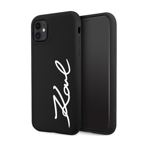 Karl Lagerfeld Silicone Signature - Etui iPhone 11 (Czarny) Karl Lagerfeld Silicone Signature - Etui iPhone 11 (Czarny)