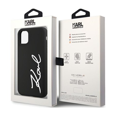 Karl Lagerfeld Silicone Signature - Etui iPhone 11 (Czarny) Karl Lagerfeld Silicone Signature - Etui iPhone 11 (Czarny)