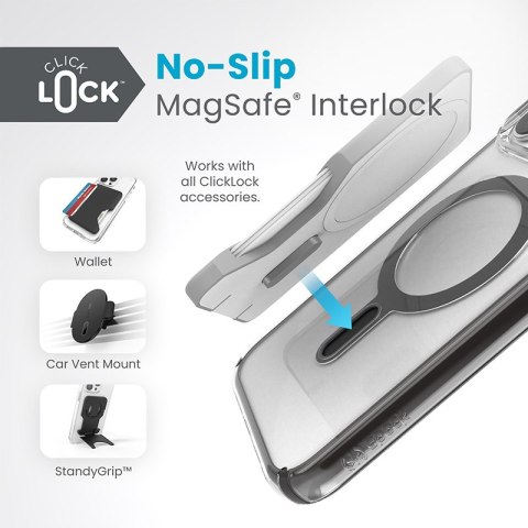 Speck Presidio Perfect-Clear ClickLock & Magsafe - Etui iPhone 15 Pro Max (Clear / Frosted Black / Slate Grey) Speck Presidio Perfect-Clear ClickLock & Magsafe - Etui iPhone 15 Pro Max (Clear / Frosted Black / Slate Grey)