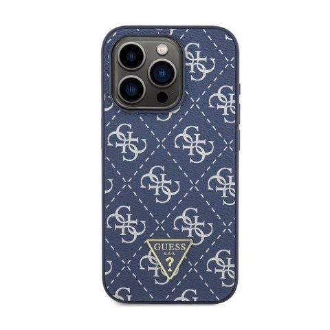 Guess 4G Triangle Metal Logo - Etui iPhone 15 Pro (niebieski) Guess 4G Triangle Metal Logo - Etui iPhone 15 Pro (niebieski)