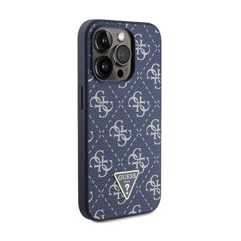 Guess 4G Triangle Metal Logo - Etui iPhone 15 Pro (niebieski) Guess 4G Triangle Metal Logo - Etui iPhone 15 Pro (niebieski)