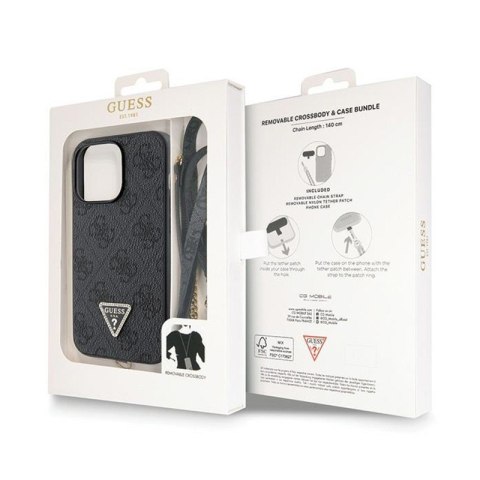 Guess Crossbody 4G Metal Logo - Etui iPhone 13 Pro (czarny) Guess Crossbody 4G Metal Logo - Etui iPhone 13 Pro (czarny)