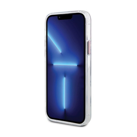 Guess Metal Outline MagSafe - Etui iPhone 12 / iPhone 12 Pro (przezroczysty / różowy) Guess Metal Outline MagSafe - Etui iPhone 12 / iPhone 12 Pro (przezroczysty / różowy)