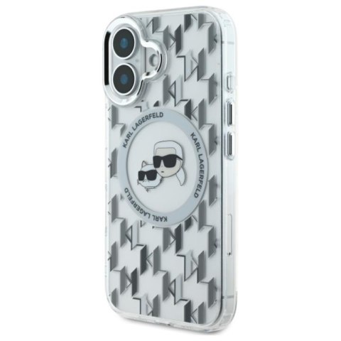 Karl Lagerfeld IML Monogram Karl & Choupette Head MagSafe - Etui iPhone 16 (przezroczysty) Karl Lagerfeld IML Monogram Karl & Choupette Head MagSafe - Etui iPhone 16 (przezroczysty)