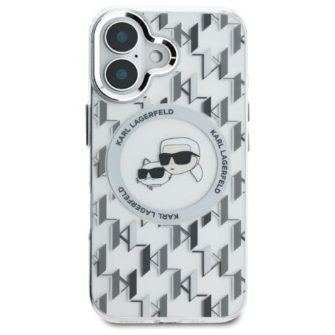 Karl Lagerfeld IML Monogram Karl & Choupette Head MagSafe - Etui iPhone 16 (przezroczysty) Karl Lagerfeld IML Monogram Karl & Choupette Head MagSafe - Etui iPhone 16 (przezroczysty)