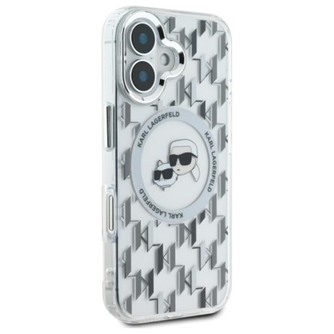 Karl Lagerfeld IML Monogram Karl & Choupette Head MagSafe - Etui iPhone 16 (przezroczysty) Karl Lagerfeld IML Monogram Karl & Choupette Head MagSafe - Etui iPhone 16 (przezroczysty)