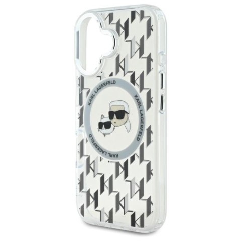 Karl Lagerfeld IML Monogram Karl & Choupette Head MagSafe - Etui iPhone 16 (przezroczysty) Karl Lagerfeld IML Monogram Karl & Choupette Head MagSafe - Etui iPhone 16 (przezroczysty)